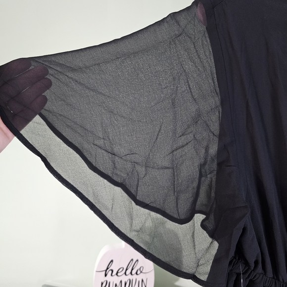 NWT Show Me Your Mumu Emily Empire Chiffon Maxi Dress Black Size 1X - Picture 8 of 10